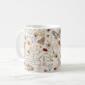 Boho-Blumen-Tasse Kaffeetasse (Vorderseite Links)