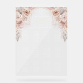 Boho blumen Taufe Acrylschild (Vorderseite)