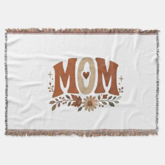 Boho-Blumen-Terrakotta-Retro-Erdige-Wild-Mom-Herbs Decke