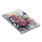Boho-Blumen-Tuschemalerei Notizblock (Rechte Seite)