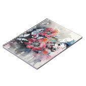 Boho-Blumen-Tuschemalerei Notizblock (Linke Seite)