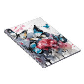 Boho-Blumen-Tuschemalerei Notizblock (Rechte Seite)
