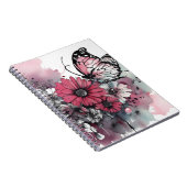 Boho-Blumen-Tuschemalerei Notizblock (Rechte Seite)