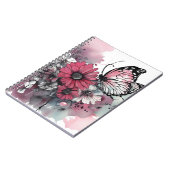 Boho-Blumen-Tuschemalerei Notizblock (Linke Seite)