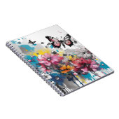 Boho-Blumen-Tuschemalerei Notizblock (Rechte Seite)