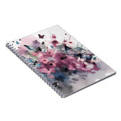 Boho-Blumen-Tuschemalerei Notizblock (Rechte Seite)