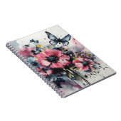 Boho-Blumen-Tuschemalerei Notizblock (Rechte Seite)