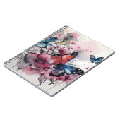 Boho-Blumen-Tuschemalerei Notizblock (Linke Seite)
