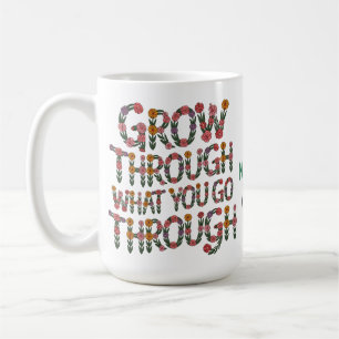 Boho-Blumen-Typografie Motivationsgeschenk für Leh Kaffeetasse