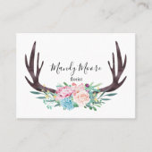 Boho Blumen Visitenkarte (Vorderseite)