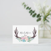 Boho Blumen Visitenkarte (Stehend Vorderseite)