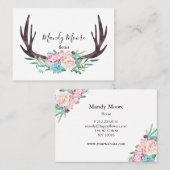 Boho Blumen Visitenkarte (Vorne/Hinten)