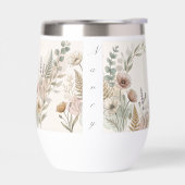 Boho-Blumen-Wasserflasche – Personalisiertes Gesch (Links)