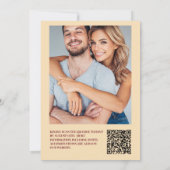 Boho-Blumen-Western-Hochzeit qr-code Einladung (Rückseite)