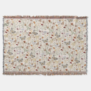 Boho-Blumen-Wurfdecke Decke