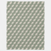 Boho-Blumen-Wurfdecke Retro-Pastell-Gemütlichkeit Fleecedecke (Vorderseite)