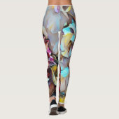 Boho-Blumen-Yogahosen Leggings (Rückseite)