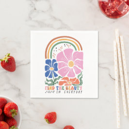 Boho-Blumen-Zitate Serviette