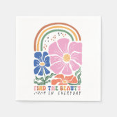 Boho-Blumen-Zitate Serviette (Vorderseite)