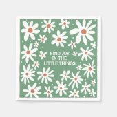 Boho-Blumen-Zitate  Serviette (Vorderseite)