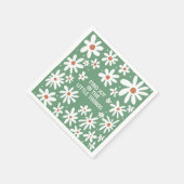 Boho-Blumen-Zitate  Serviette (Ecke)