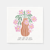 Boho-Blumen-Zitate Serviette (Vorderseite)
