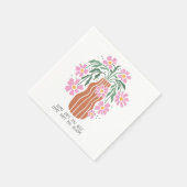 Boho-Blumen-Zitate Serviette (Ecke)
