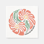 Boho-Blumen-Zitate Serviette (Vorderseite)