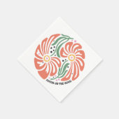Boho-Blumen-Zitate Serviette (Ecke)