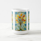 Boho-Blumenbaum-Kachel Kaffeetasse (Mittel)