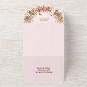 Boho-Blumenbogen romantische Hochzeit Boho All In One Einladung (Außenbereich)