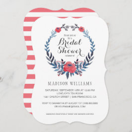 Boho BlumenBrautparty der watercolor-Rosen-| Einladung