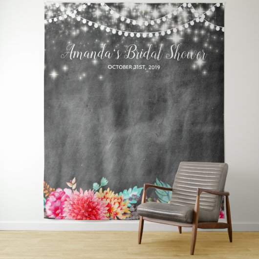 Boho BlumenBrautparty-Foto-Stand-Hintergrund Wandteppich (Beispiel)