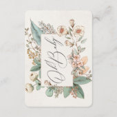 Boho Blumenbücher für die Einladung von Babys (Rückseite)