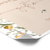 Boho Blumenbücher und Geschenke Kinderdusche Poster (Ecke)