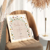 Boho Blumenbücher und Geschenke Kinderdusche Poster
