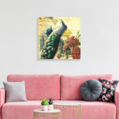 boho blumenfranzösisches Land moderner Vintager Pf Leinwanddruck (Insitu (Wohnzimmer))