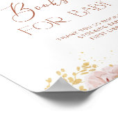 Boho Blumengarten Bücher für Babyposter Poster (Ecke)