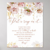 Boho Blumengarten sagt nicht, Braut Brautparty Poster (Vorne)