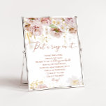 Boho Blumengarten sagt nicht, Braut Brautparty Poster<br><div class="desc">Boho Blumengarten sagt kein Bride Brautparty Poster. Boho Blumenspiel "einen Ring auf ihm" Brautparty-Spiel. Matching-Elemente verfügbar.</div>