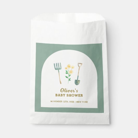 Boho Blumengartendusche Geschenktütchen (Vorderseite)