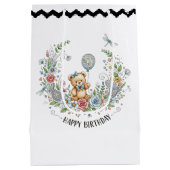 Boho Blumengebären Mittlere Geschenktüte (Rückseite)