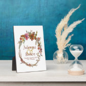 Boho blumengeschmückte Plaque Fotoplatte (Seite)