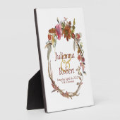 Boho blumengeschmückte Plaque Fotoplatte (Seite)