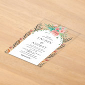 Boho-Blumenhochzeit Acryleinladungen (Ablage )