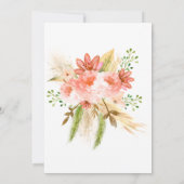 Boho Blumenhochzeit Einladung (Rückseite)