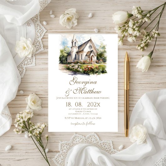 Boho-Blumenhochzeit Einladung