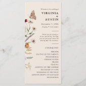 Boho-Blumenhochzeit Programm (Vorderseite)