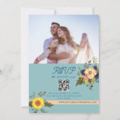 Boho Blumenhochzeit QR-Code Einladung (Rückseite)