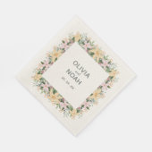 Boho-Blumenhochzeit  Serviette (Ecke)